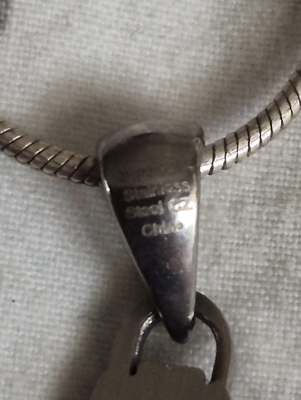 Mens Stainless steel cross CZ pendant necklace snake chain